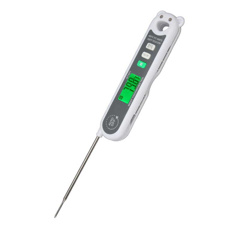 Probe Meat Thermometer Waterproof LCD Digital Folding Food Temperature Gauge
