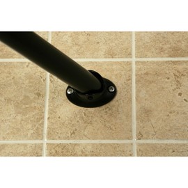 Kingston Brass CC3175 Adjustable Hotel Single Curved Shower Curtain Rod, Oil Rubbed Bronze 53 x 1 x 1.88