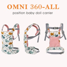 Vollence Baby Doll Carrier Front and Back Backpack Doll Carrier for 14 to 25 inch dolls