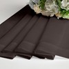 Lecloud Sheer Curtains 45 Inch Length 2 Panels Set, Chocolate