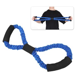 Elderly Stroke Recovery Tension Resistance Band, Fitness Strength Training Pulling Rope with Elasticity,Upper Limbs, Enhance Body Power (Figure 8 blue 40 pounds)