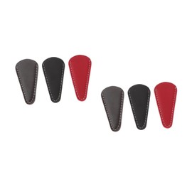 Beavorty 6pcs Leather Scissor Cover Scissor Protector for Safe Storage and Use Includes Black Khaki and Options for Home and Professional Use