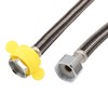 16 In Faucet Supply Lines 1/2x1/2 2Pack Black Braided Steel