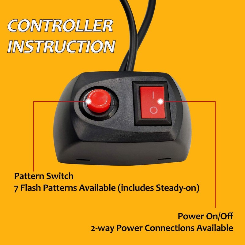 EASE2U E Emergency Strobe Lights for Vehicle, 4 in 1