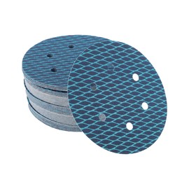 VekAuto 50 Pcs Sanding Discs, 6 Inch 6 Hole 120 Grit Hook and Loop Sandpaper Universal for Metal, Automotive Repair Durability and Flexibility Aluminum Oxide Paper Blue