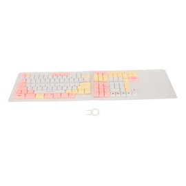 PBT Keyboard Keycaps 130 Keys Dye Sublimation Ergonomic Rich Colors Mechanical Keyboard Keycaps for Game Work DIY Macaron