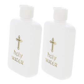 Mobestech 2pcs Holy Water Bottles Plastic Aroma Vials for Sacred Rituals Baptisms Decorative Use Water Container for Essential Oils Religious Ceremonies