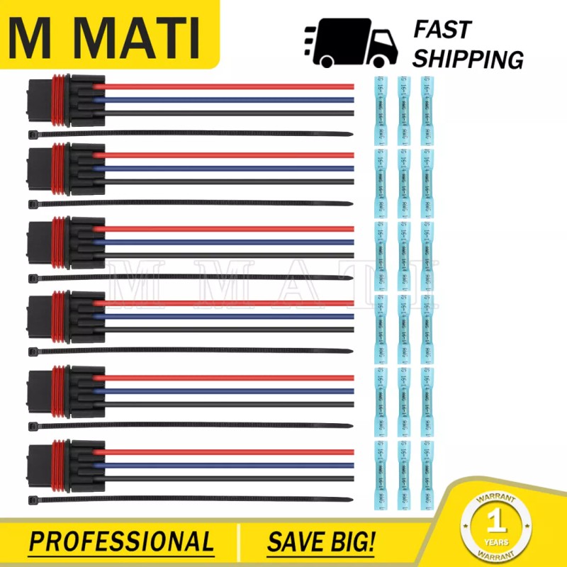 M MATI 6PCS Pulse Power Bus Bar Plug Pigtail Connector