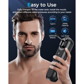 Ear Wax Removal Kit – Electric Ear Cleaner with 4 Pressure Modes & 10 Reusable Tips, Safe & Water-Resistant Ear Flushing Kit Adults, USB Rechargeable Ear Cleaning Tool for Adults & Family Use