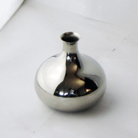 Nagao Tsubamesanjo Single Vase, Urn Shaped 3.1 inches (8 cm), 18-8 Stainless Steel, Made in Japan