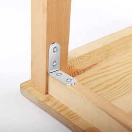 Pack of 20 Angle Connectors, Angle Stainless Steel Metal Angle 90 Degrees 40 x 40 mm, Small Angle with 80 Pieces Screws for Mounting Angle Bracket Furniture Table Chair Bookshelf (Silver)