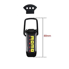 AKDSteel Pack of 2 Car Truck Bonnet Clip Hasp Car Bumper Safety Hook Quick Release Closure Clip Kit for Car Accessories Black (Iron) L Practical and Durable