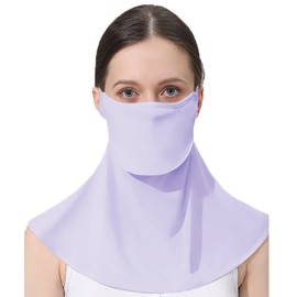 Famimor Women's Face Cover, UV Protection, Cool to Contact, -5°C, Drink Drinks, Face Mask, Neck Guard, UPF 50+, 360° Face & Neck Sunburn Protection, Smooth Fabric, For Sports, Golf, Tennis, Bicycle,