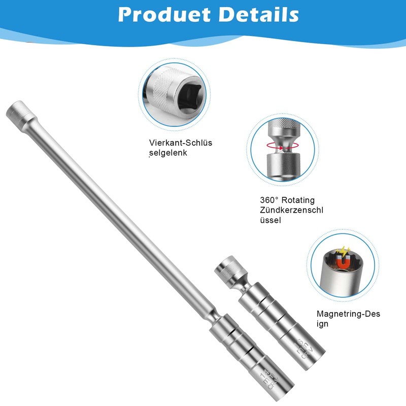 Generisch Spark Plug Wrench 14 mm and 16 mm