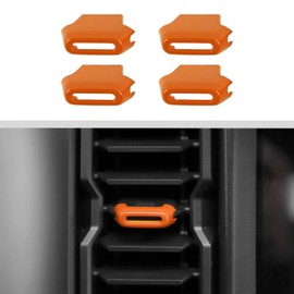 JWWY for Bronco Center Console Air Conditioning Vent Adjustment Device Decoration Cover Trim Compatible with Ford Bronco Accessories 2021-2023+ Orange 4PCS