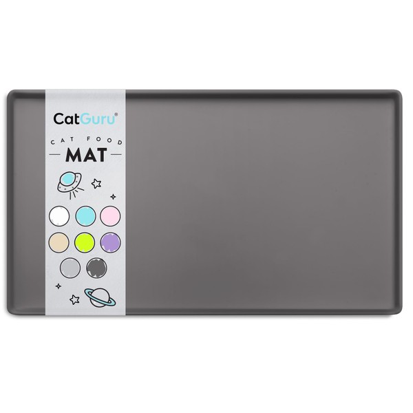 CatGuru Cat Food Mat, Small & Large Pet Food Mat,