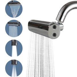 UXPEYIC Waterfall Kitchen Faucet, 4 in 1 Kitchen Faucet Head Replacement, 360° Swivel Splash-Proof Faucet Extender for Kitchen Sink