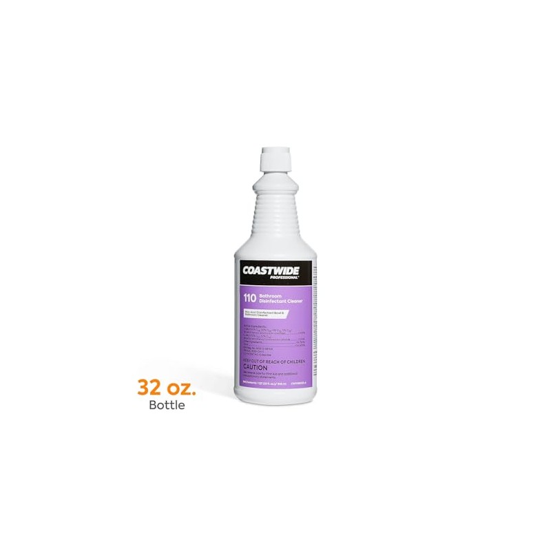 COASTWIDE Restroom Cleaner Non-Acid Disinfectant Bathroom Cleaner, 32 Oz. (CW110RU32-A)