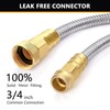 Metal Garden Hose 75ft, Stainless Steel Water Hose 75ft with