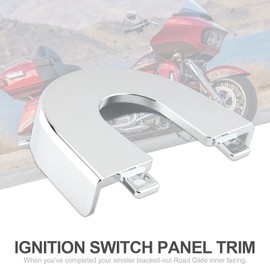 Artudatech Aluminum Ignition Switch Panel Trim Silver for Touring Road Glide Special 2015-2022, Fit for '15-Later FLTRX FLTRXS FLTRXSE and FLTRU Models.
