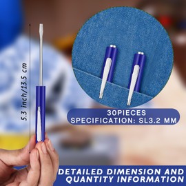 30 Pcs Pocket Screwdriver Mini Tops and Pocket Clips Magnetic Slotted Screwdriver Pocket with Magnet Small Slotted Screw Driver for Mechanical Electrician Technician Repair Tool (Mix Color)