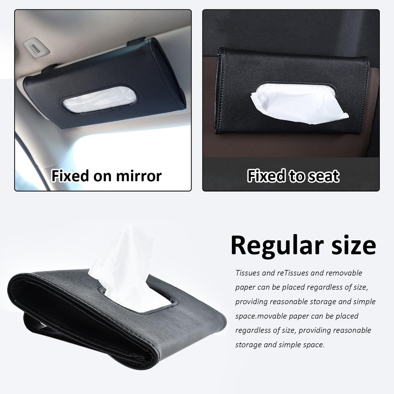2 Pieces Of Car Tissue Box, Car Tissue Box Bracket,