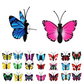 BZKSER Push Pins - 20 Pieces Butterfly Thumbtacks Decorative Push Pins Butterfly Push Pins Colourful Cute Drawing Pins for Photo Wall Cork Pin Board Home Wall Photos Wall Cards (Random Colour)