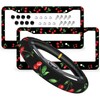 Qiankang Cherry License Plate Frames & Little Red Cherries Steering