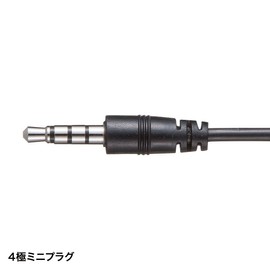 Sanwa Supply MM-HS401BK Headset, 0.1 inch (3.5 mm) Mini Plug (4 Poles), Binaural Type, Large, Black