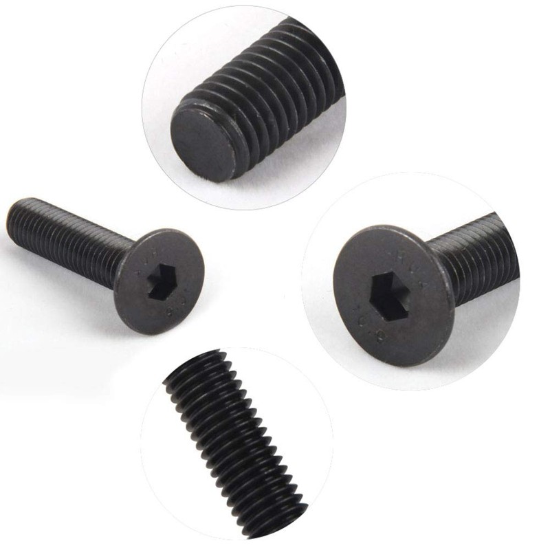 Xiedeai Hex Socket Countersunk Screws - Carbon Steel Hexagonal Flat