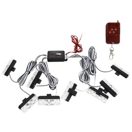 12V Car Emergency Strobe Lights Bright Illumination 24 LED Lights IP67 Waterproof 6000K Universal for Truck UTV ATV