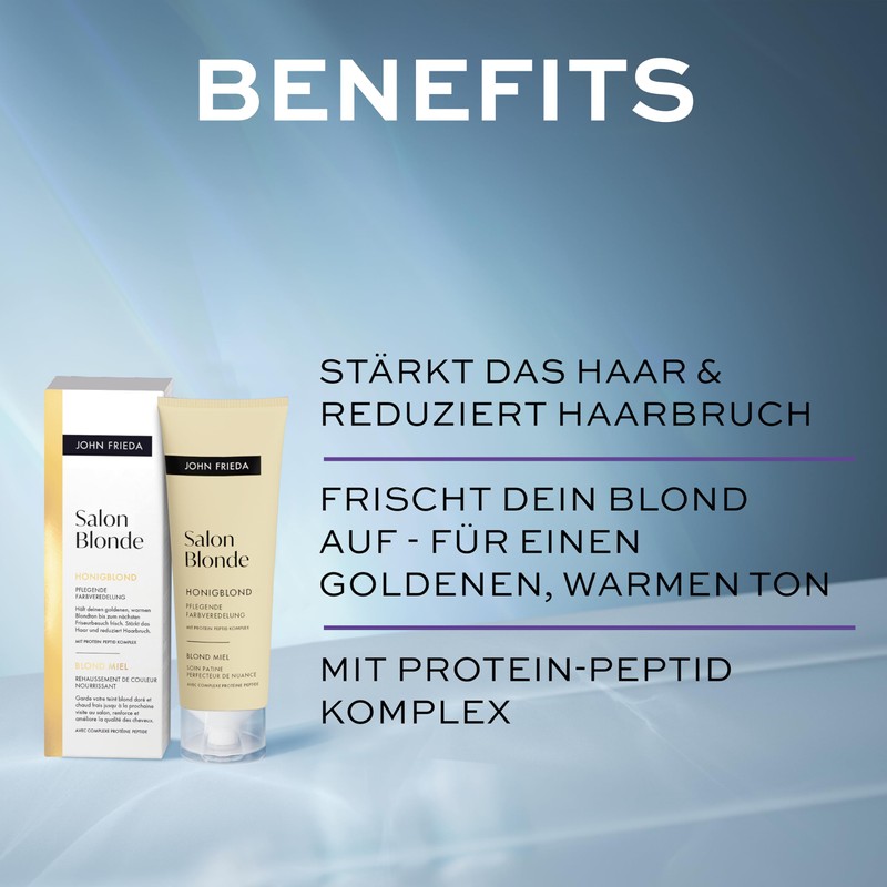 John Frieda Salon Blonde - Honigblond - Farbveredelung - Hält