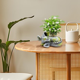 Dragon Flower Pot Ornament | Patio Yard Ornament,Outdoor Sleeping Dragon Figurine Resin Garden Sculpture Planter Pot Figurines for Various Weather Conditions