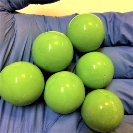 1" INCH 25mm 2 LBS POUND 48 pcs Opaque GREEN Solid Glass Marbles Free Shipping