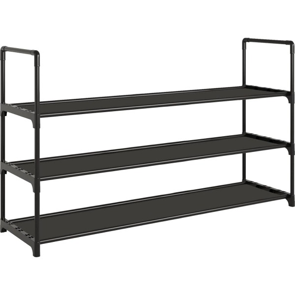 Yegazte 3-Tier Shoe Rack, Stores 12-15 Pairs of Shoes, Stackable