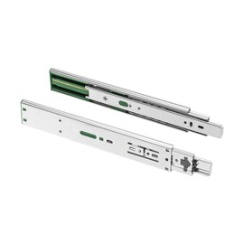 GTV - Drawer Runners H45 Versalite Plus+, Ball Guide with Damping, H = 45 mm, Sledge min Soft-Close Mechanism, Load Capacity 40 kg, Easy and Quick Installation