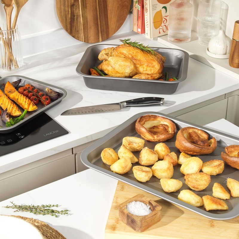 Salter Essentials 35cm Baking Tray & 36cm Roaster - Non-Stick