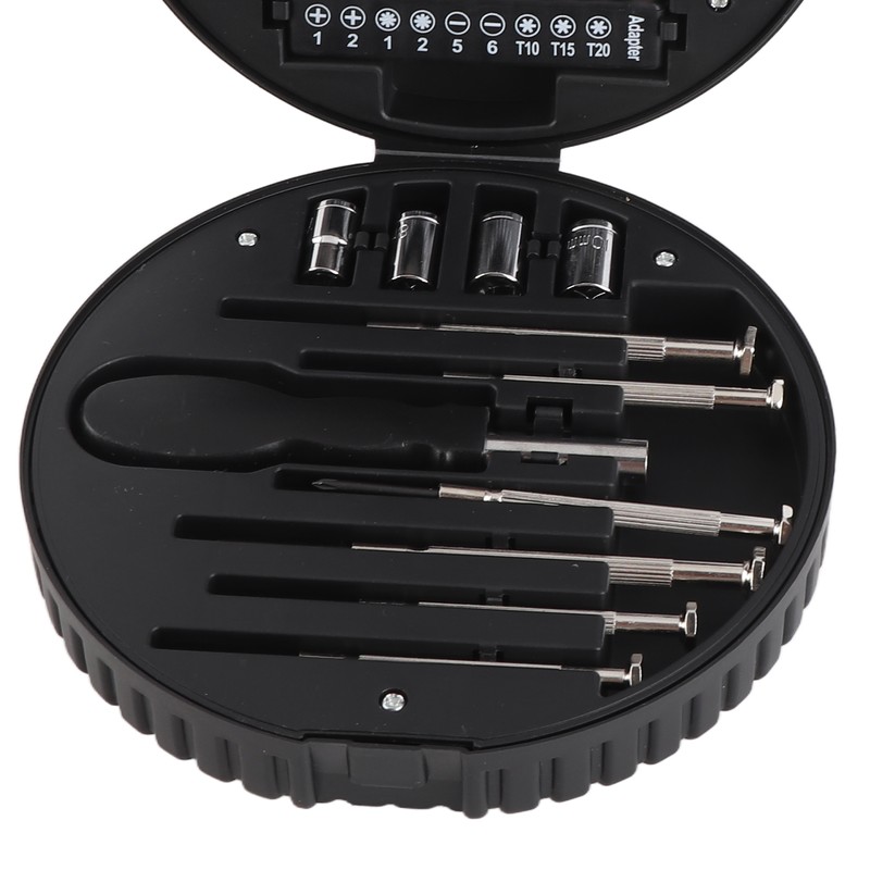 25Pcs Hardware Mini Tool Kit with Tire Shaped Storage Box
