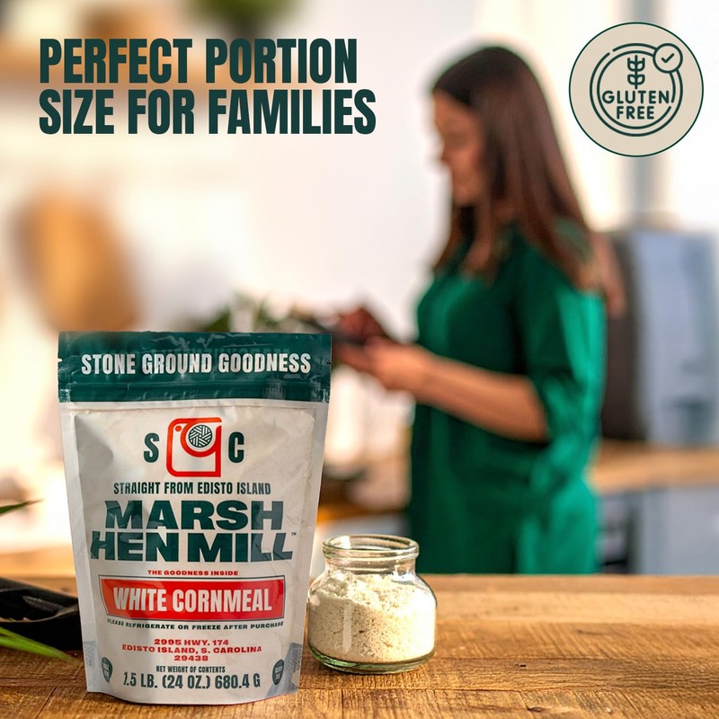 Marsh Hen Mill Stone Ground White Cornmeal | Heirloom Corn