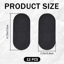 CREATCABIN Pack of 12 Eye Patches for Glasses Treat Lazy Eye Patch Amblyopia Strabismus Eye Patch Textile Eye Patch to Cover the Left Right Eye Adults Toddlers Black 12 x 5.6 cm