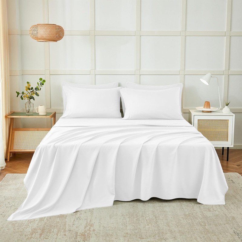 Homebliss Bed Linen for Queen Bed 180 4-Piece Polyester Bed