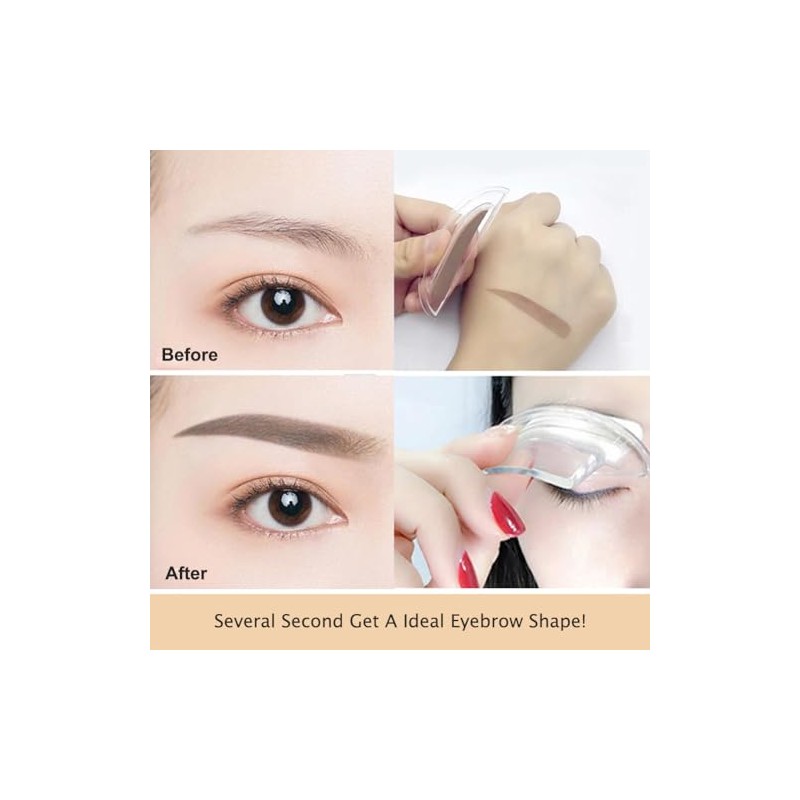 Juego de sellos para cejas en polvo, kit de sellos