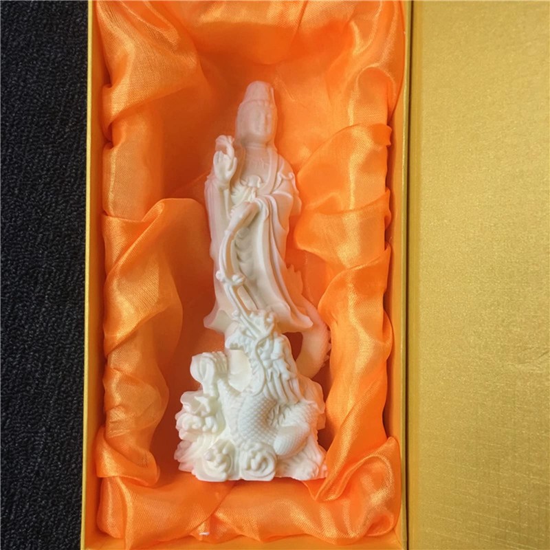 Guanyin subdues The Dragon Statue Gift Giving,White kuanyin Statue for