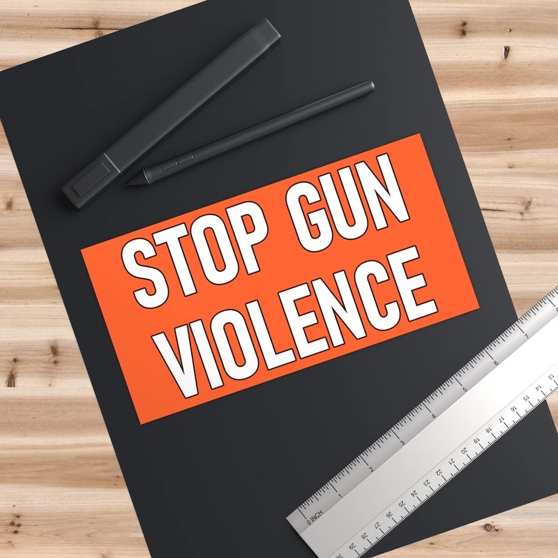 Stop Gun Violence Bumper Sticker - Enough! Time for Real