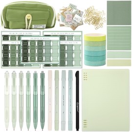 JarThenaAMCS Bible Study Supplies Journaling Kit with Tabs Highlighter,Notebook and Pen Case,Bible Annotation kit,Bible Study Essentials Accessories Set for Women Students Beginner Christian Gifts