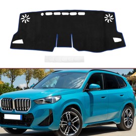 HEROFFIX Dashboard Dash Cover for Toyota Corolla for Toyota Cross 10 Series All Years Interior Dashboard Mat Black Blue Suede