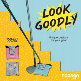 Noonan Golf Putter Cover | Magnetic Mallet Golf Club Cover | Fleece Lined & Water Resistant | Fun, Creative & Unique Headcover Designs | Golf Accessories for Men & Women (Da Bomb, Mallet)