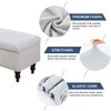 FUANGUI Ottoman Cover Stretch Storage Ottoman Bench Slipcover Printed Folding