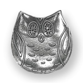 Crosby & Taylor Owl Pewter Teabag Holder Trinket Dish