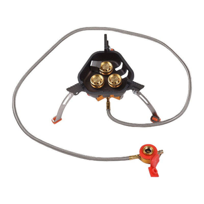 3-Core Burner Camping Stove 6800W Hiking Gas Stove Propane Butane